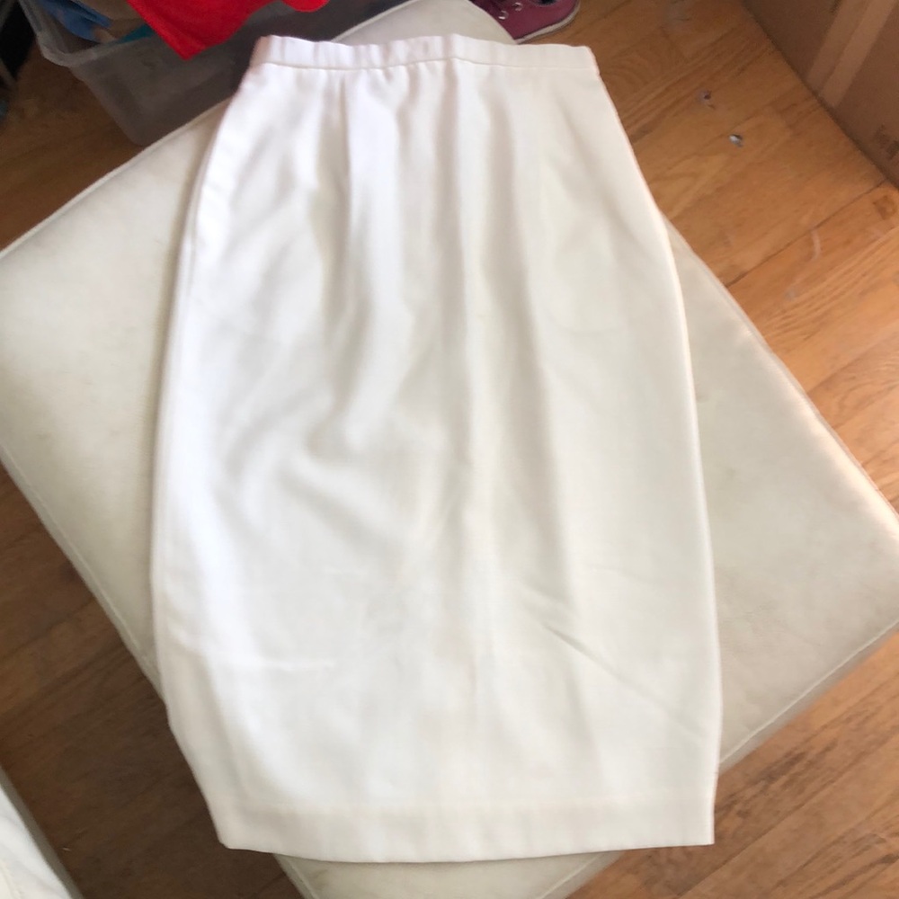 Pendleton white pencil midi skirt